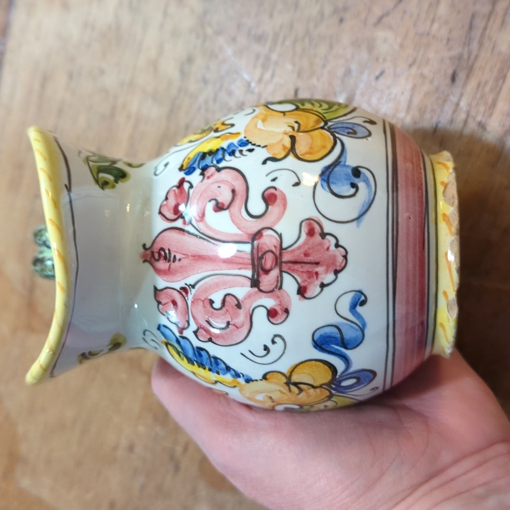 Mid Century Italian Majolica Milk And Sugar - Picture 4 of 15